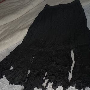 Gauze Summer Skirt With Detailed Hem